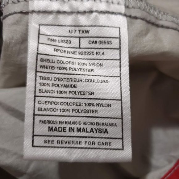 Nike Men's Windbreaker Jacket XL Gray Red Swoosh Nylon Half Zip White Label - Picture 9 of 11